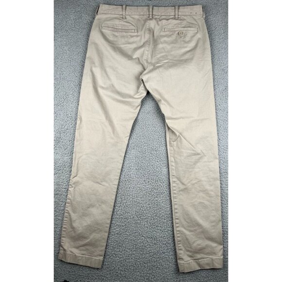 J. Crew Pants Men Driggs Flex Chino 34x34 (fits 32x32) Flat Front Stretch Beige - Picture 2 of 9